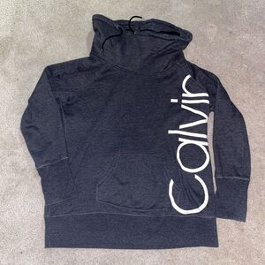 Calvin Klein Black Athletic Sweatshirt Cowl Neck Size XL‎